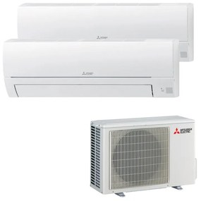Condizionatore a muro multisplit MITSUBISHI ELECTRIC HR 9 + 12 14000 BTU classe raffreddamento A++, classe di riscaldamento A+