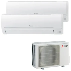 Condizionatore a muro multisplit MITSUBISHI ELECTRIC HR 9 + 12 14000 BTU classe raffreddamento A++, classe di riscaldamento A+