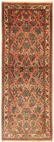Sarouk Tappeto persiano 80x220 Rosso (Iran) Annodato A Mano