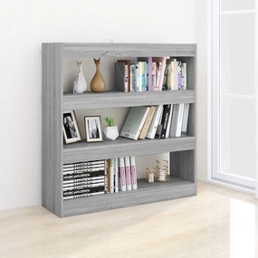 Libreria/divisorio grigio sonoma 100x30x103 cm