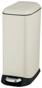 Cestino per la spazzatura color crema in acciaio con pedale 20 l Design – Wenko