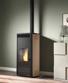 Palazzetti Isabel 12 US PRO 2 Stufa A Pellet Ecofire ad Aria con uscita fumi superiore in acciaio Caffellatte