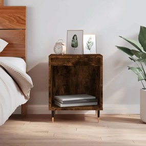 Comodino Rovere Fumo 40x35x50 Cm İn Legno Multistrato /