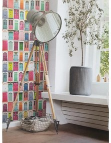 Fotomurale ESTA Porte, rosa turchese arancione giallo e viola 138X279 cm