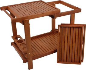 Tavolino di servizio da esterno in eucalipto massiccio 60x100 cm Hayward – Garden Pleasure