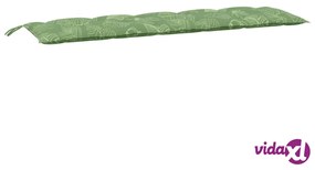vidaXL Cuscino per Panca a Foglie 180x50x7 cm in Tessuto Oxford