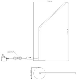 GLOBO 58153 - Lampada LED da tavolo ORION LED 48xLED/0,062W