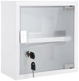 Armadietto pensile in metallo bianco 12x25 cm - PT LIVING