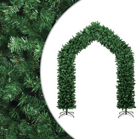 Albero di Natale ad Arco 240 cm e 270 cm Innevato e Verde, Verde / 270 cm