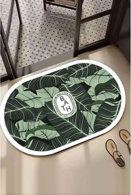 Tappetino per il bagno verde 60x100 cm Aleas – Foutastic