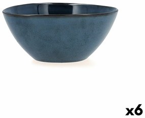 Ciotola Bidasoa Ikonic Ceramica Azzurro (15,8 x 15 x 7 cm) (Pack 6x)