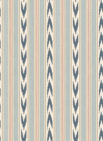 Mulberry Home Carta da parati Newport Stripe - Blue/ Red