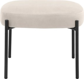 Poltrona in velluto crema con poggiapiedi Jerry - Støraa