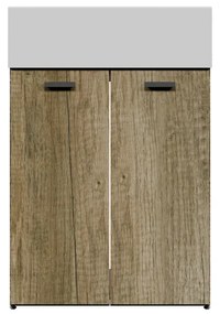 Mobile da bagno sotto lavabo COLAVENE Nobu marrone opaco L 59 x H 71 x P 49 cm 2 ante, lavabo non incluso