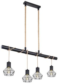 Globo 54017-4H - Lampadario a sospensione con filo PRISKA 4xE27/60W/230V