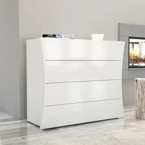 Mobile cassettone ARCO L 98 x H 81.5 P 40 cm bianco lucido