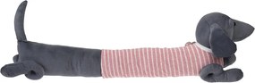 Paraspifferi per porta rosa/grigio 17x76 cm Sausage Dog – Rex London