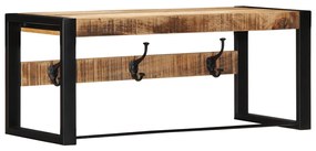 Appendiabiti 80x35x35 Cm İn Legno Massello Grezzo Di Mango /