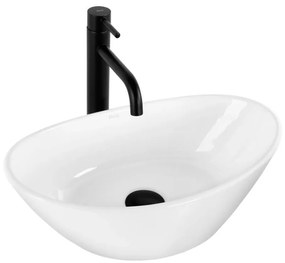 REA-U6802 - Lavabo da appoggio KATE 27x45 cm ceramica/bianco lucido