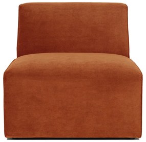 Modulo divano in velluto a coste arancione (parte centrale) Sting - Scandic