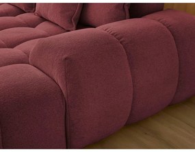 Divano angolare burgundy allungabile e con contenitore (penisola a sinistra/a U) con rivestimento in ciniglia Everest – Bobochic Paris