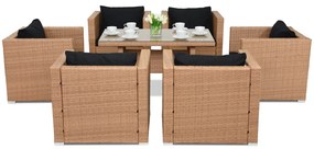 Mobili da giardino in rattan sintetico Roma Premium 6 Garden Point miele