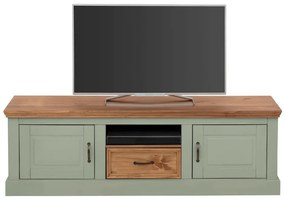 Mobile TV verde chiaro in legno di pino 160x50 cm Selma - Støraa