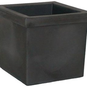 Vaso per piante e fiori SIEPI EURO3PLAST in polietilene nero H 35 cm L 39 x P 39 cm