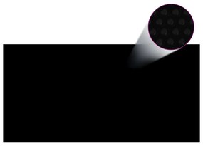Copripiscina Rettangolare 1200x600 Cm İn Pe Nero /