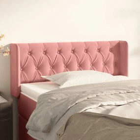 Testiera Ad Orecchio Nera 93x16x78/88 Cm İn Velluto /