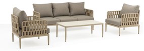 CASCADA - salotto outdoor con struttura in alluminio grigio chiaro, antracite o naturale
