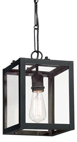 Sospensione Industrial-Minimal Igor Metallo Nero 1 Luce E27