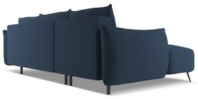Divano angolare blu (con penisola a sinistra) Malie – Makamii