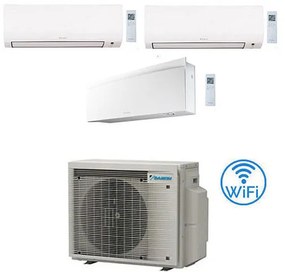 Daikin - Climatizzatore garanzia italia Comfora + Emura wifi incluso Trial Split Inverter 9000 + 9000 + 12000 btu con u.e. 3MXM52A9 Classe a+++/a+++