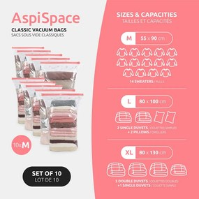 Sacchetti per il vuoto in set da 10 pezzi Space M - Compactor