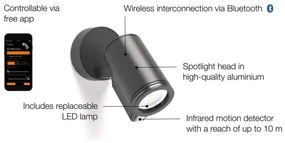 STEINEL 058630 - Lampada LED da esterno con sensore SPOT ONE 1xGU10/7W/230V IP44