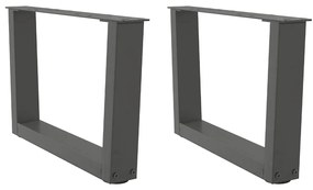 Gambe Tavolo Pranzo A V 2 Pz Antracite 50x(30-31,3)cm Acciaio /