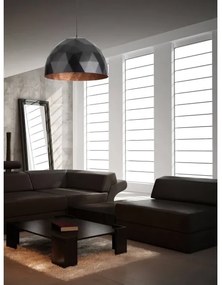 Lampadario su filo DIAMENT 1xE27/60W/230V d. 35 cm nero/rame