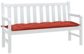 Cuscino Panca Da Giardino Rosso Mélange 150x50x7 Cm İn Tessuto /