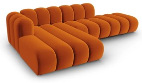 Divano angolare arancione ad angolo sinistro Lupine - Micadoni Home