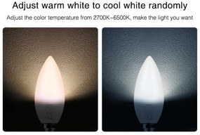 Lampadina LED E14 4W RGB+CCT Dimmerabile Colore RGB+CCT