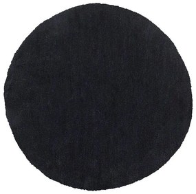 Tappeto shaggy nero tondo ⌀ 140 cm DEMRE Beliani