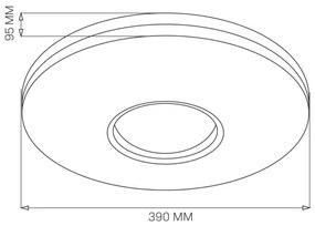 Plafoniera LED da bagno DETROIT LED/24W/230V diametro 39 cm IP44