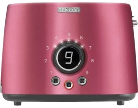 Sencor - Tostapane con due fessure e funzione di riscaldamento 1000W/230V rosa