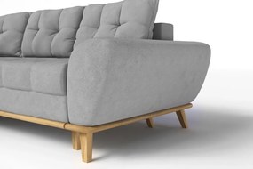 Divano letto angolare grigio chiaro (penisola a sinistra) Balitco - Ropez