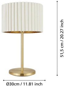 Eglo 39766 - Lampada da tavolo TAMARESCO 1xE27/40W/230V bianca