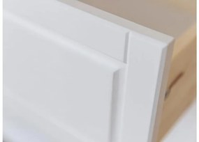 Vetrina legno massello pino due ante bianca naturale shabby