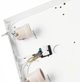 Plafoniera NATURAL SQUARE 4xE27/15W/230V 39x39 cm pino/bianco