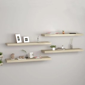 Scaffali A Parete 4 Pz Rovere 90x23,5x3,8 Cm İn Mdf /
