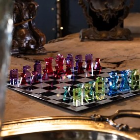 VESTA set scacchi e dama in cristallo acrilico